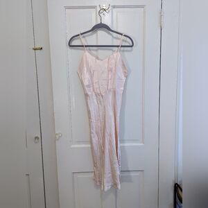 Vintage pink satin slip